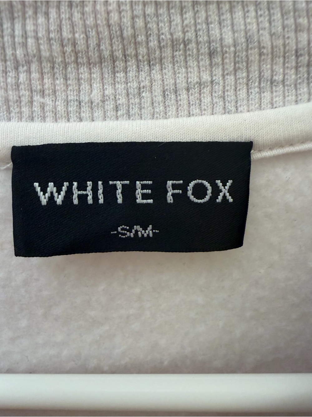 White Fox Light Gray Crewneck Sweatshirt with Red Logo - Picture 3 of 4